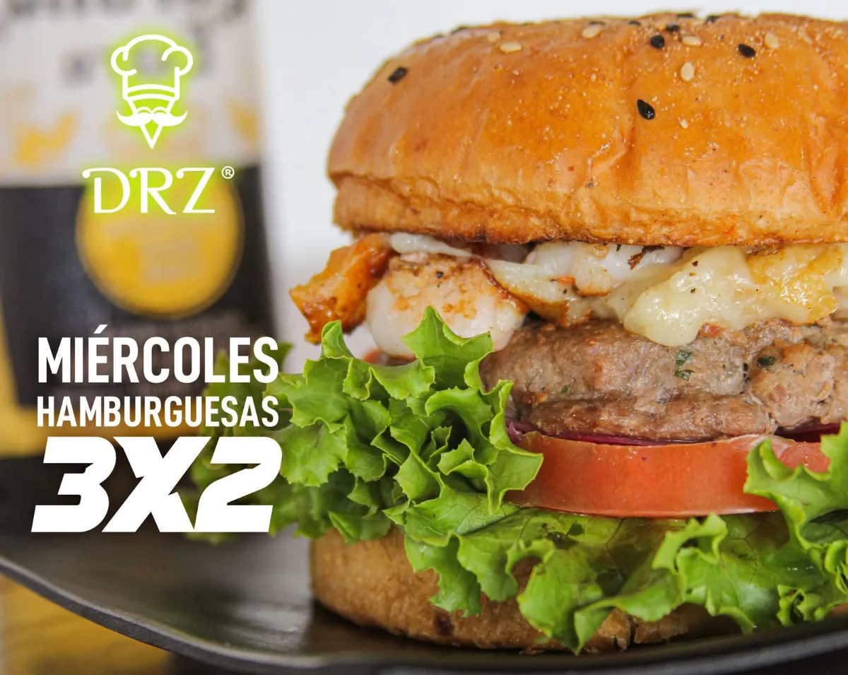 Miércoles 3x2 en Hamburguesas