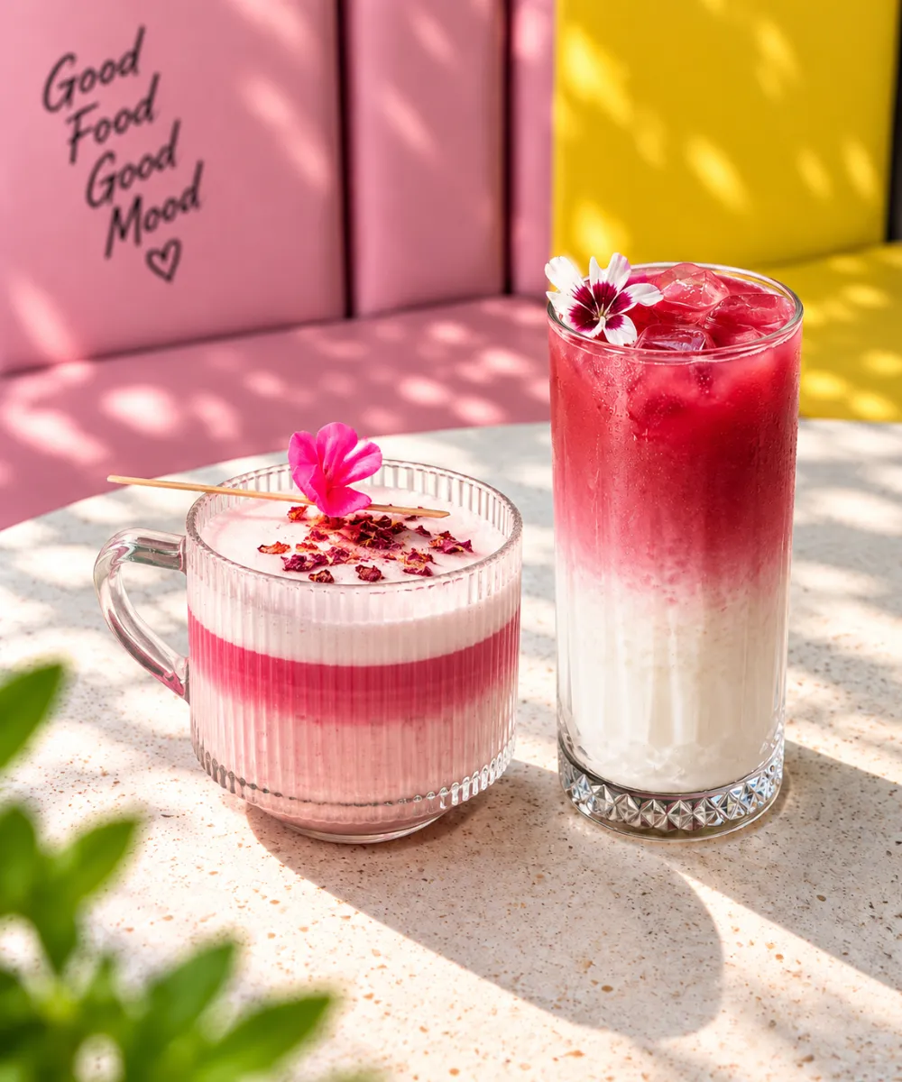 Pink moon latte